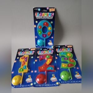 Party birthday, flashing number decoration for cake stand base  new  4  …